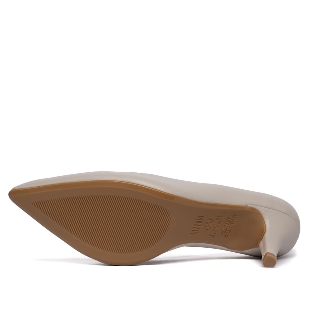 Sapato Scarpin Feminino Vizzano com Detalhe Metalizado Cinza Cinza 2