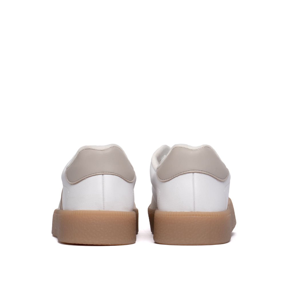 Tênis Feminino Vizzano em Napa com Recortes Branco/bege Branco 3