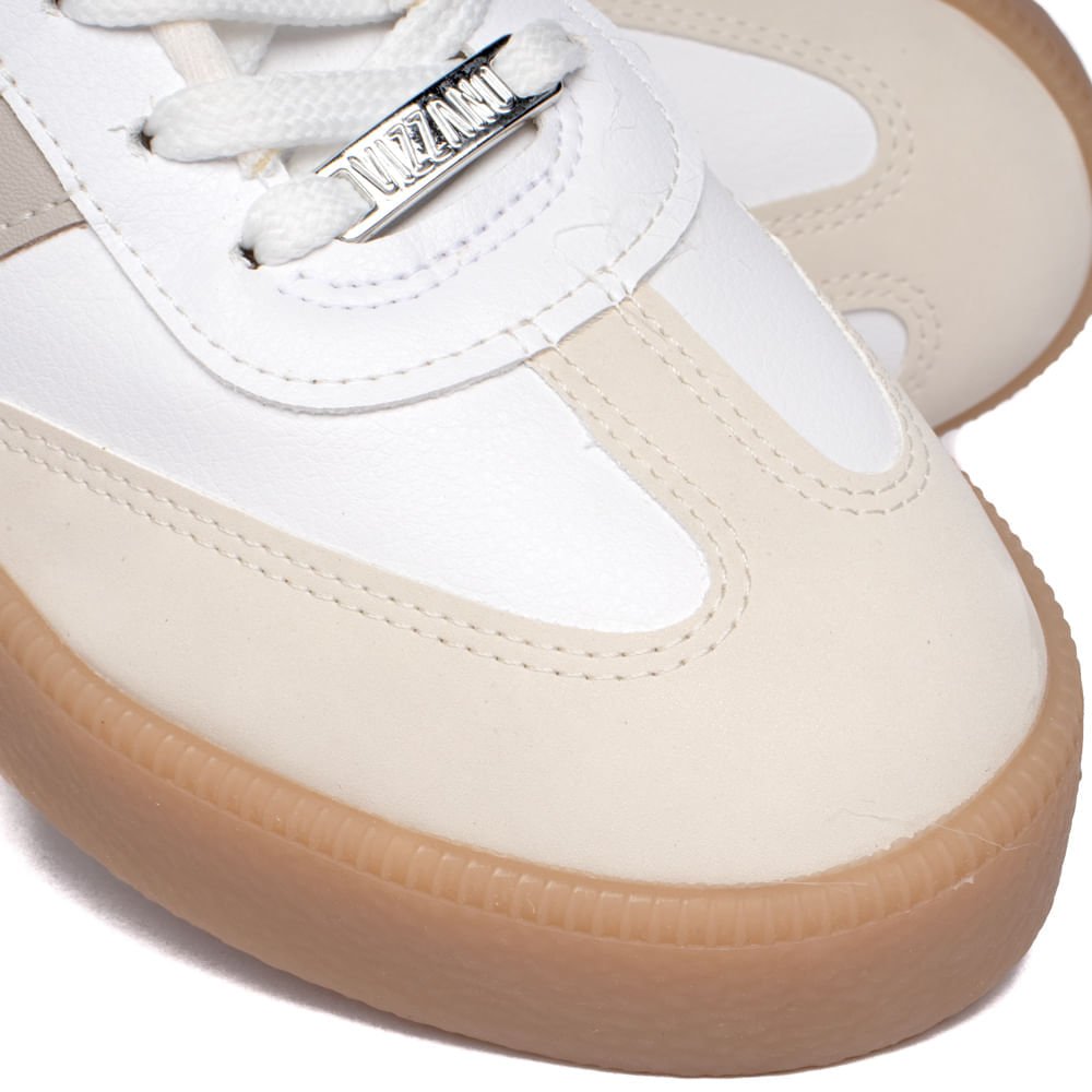 Tênis Feminino Vizzano em Napa com Recortes Branco/bege Branco 6