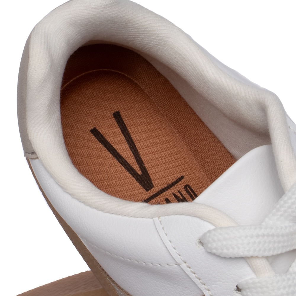 Tênis Feminino Vizzano em Napa com Recortes Branco/bege Branco 8