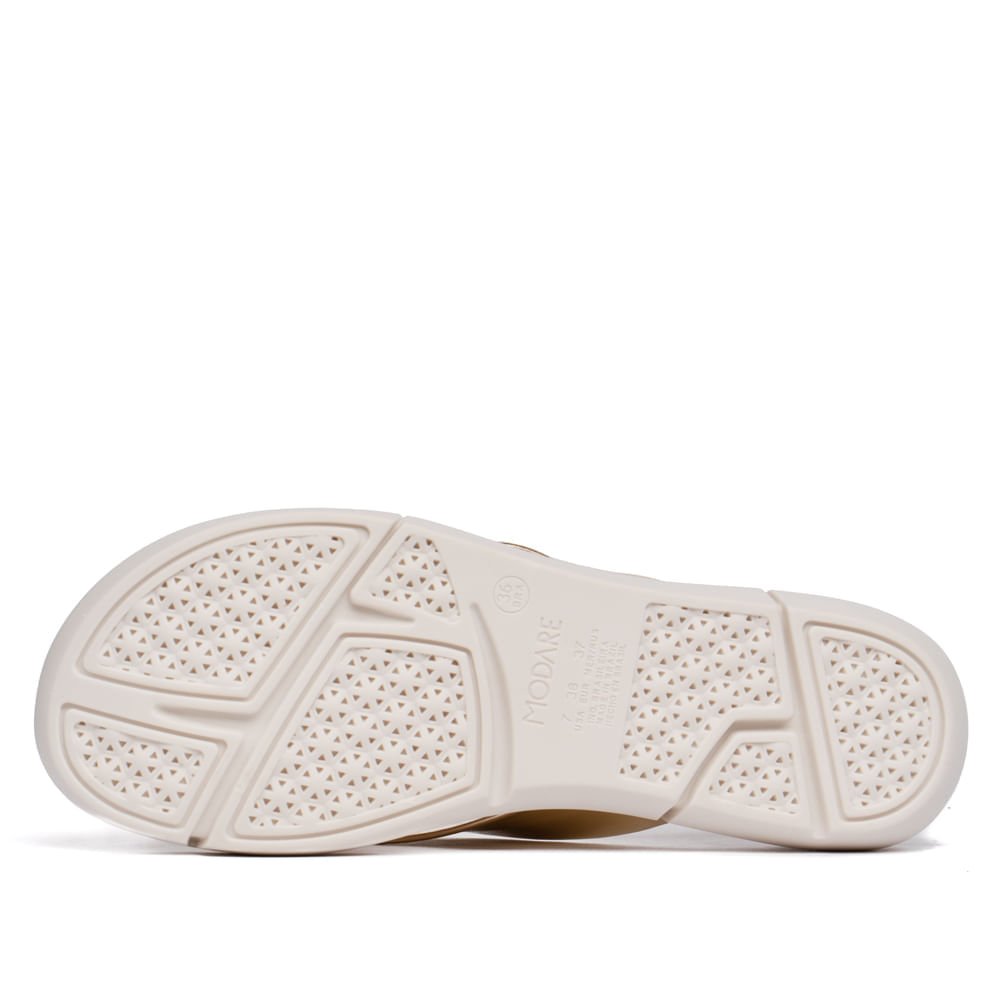 Chinelo Feminino Modare com Tira Larga Metalizada Dourado Dourado 2