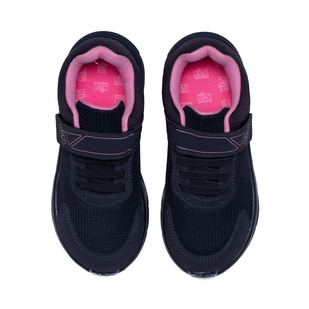 Tênis Infantil Klin New Sport Menina Marinho/rosa Azul 4