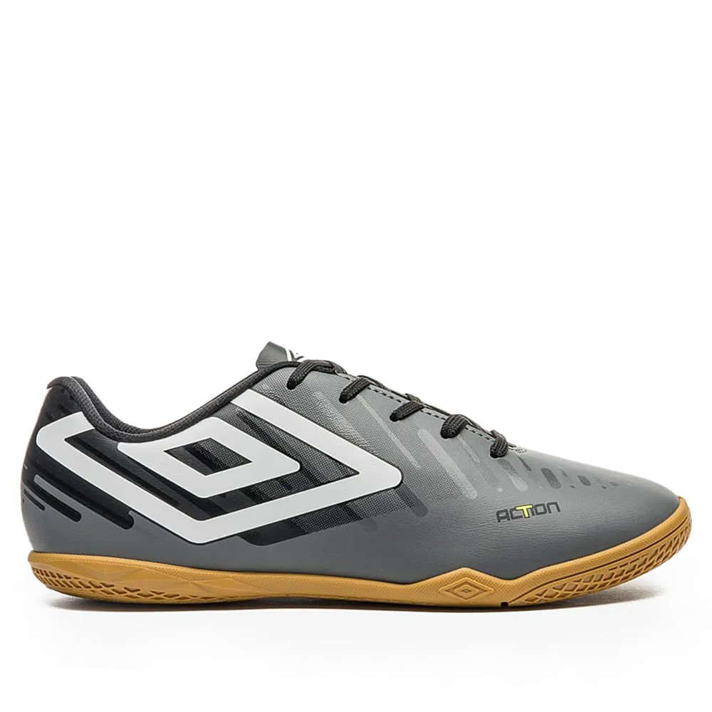 Chuteira de Futsal Umbro Action Cinza/preto