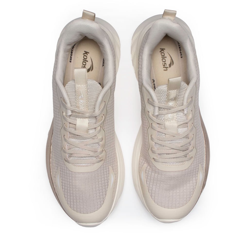 Tênis Feminino Kolosh em Tela Bege Claro Bege 4