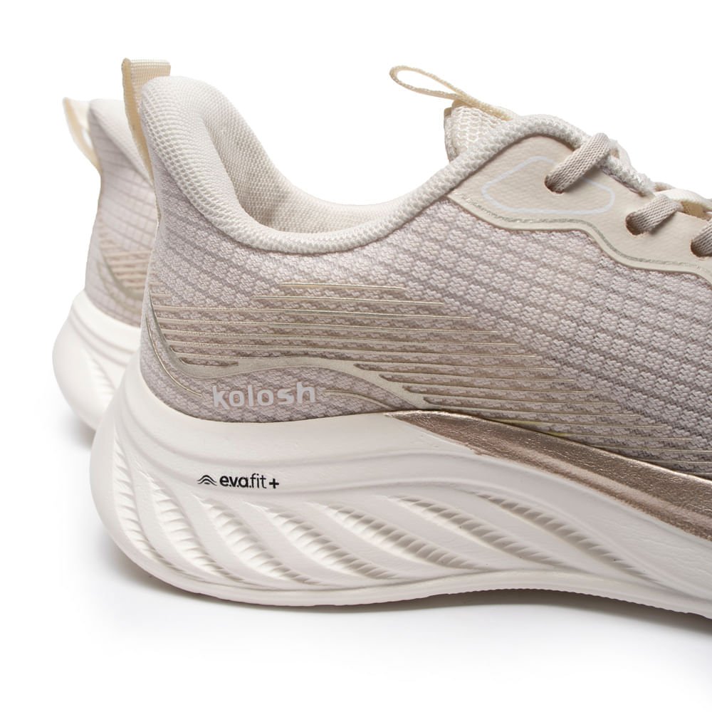 Tênis Feminino Kolosh em Tela Bege Claro Bege 5