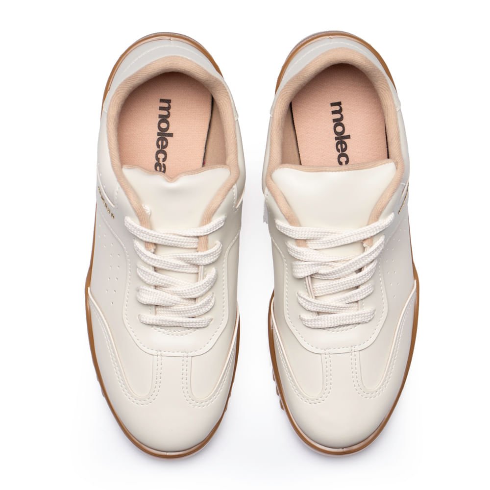 Tênis Feminino Moleca Casual Off White Branco 4