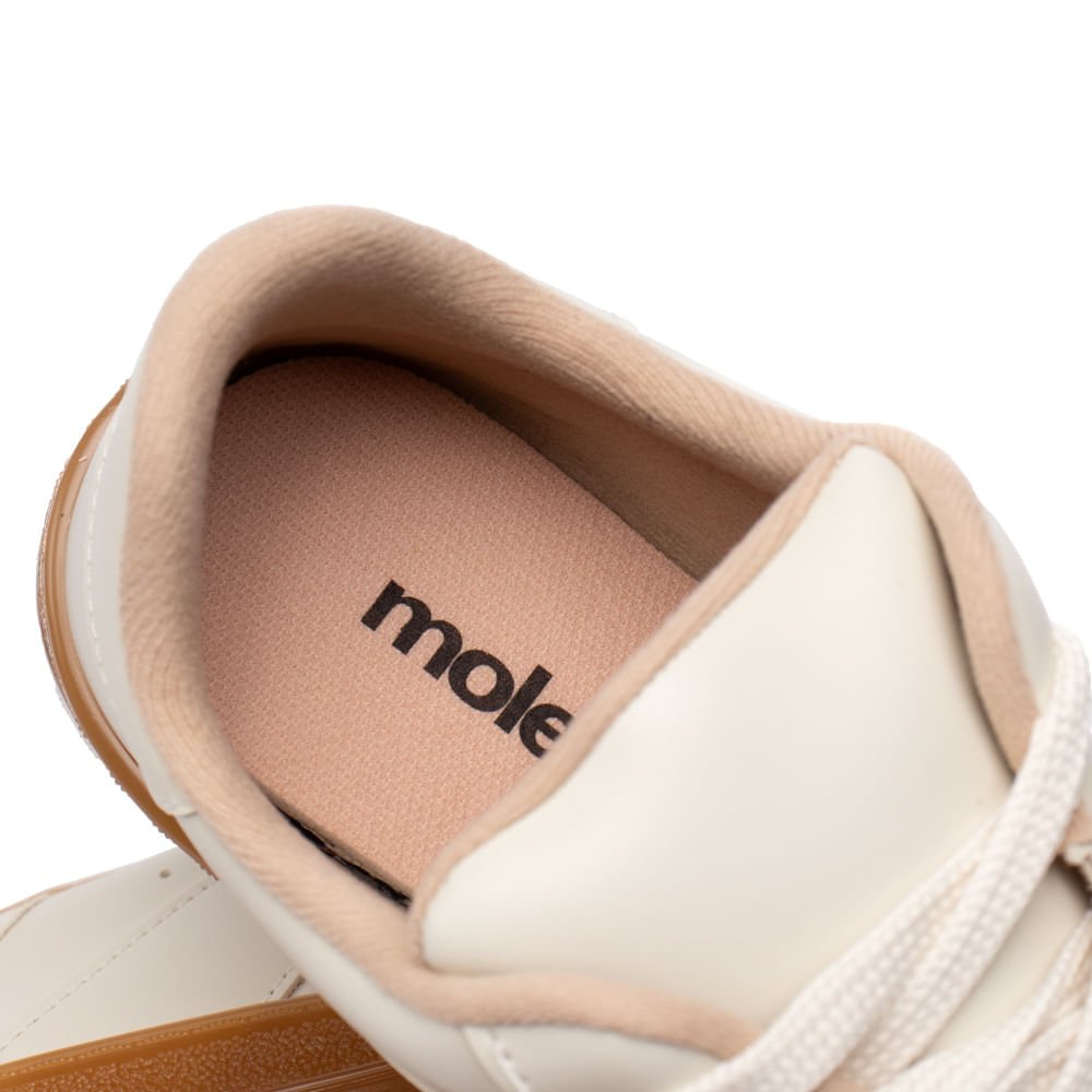 Tênis Feminino Moleca Casual Off White Branco 5
