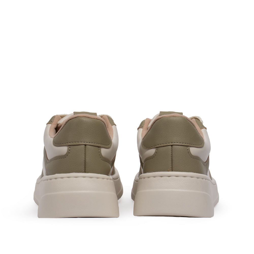 Tênis Feminino Modare com Recortes Off White/verde Branco 3