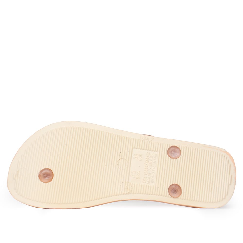 Chinelo Feminino Grendene Ipanema Oasis Perolado Bege Rosa 3