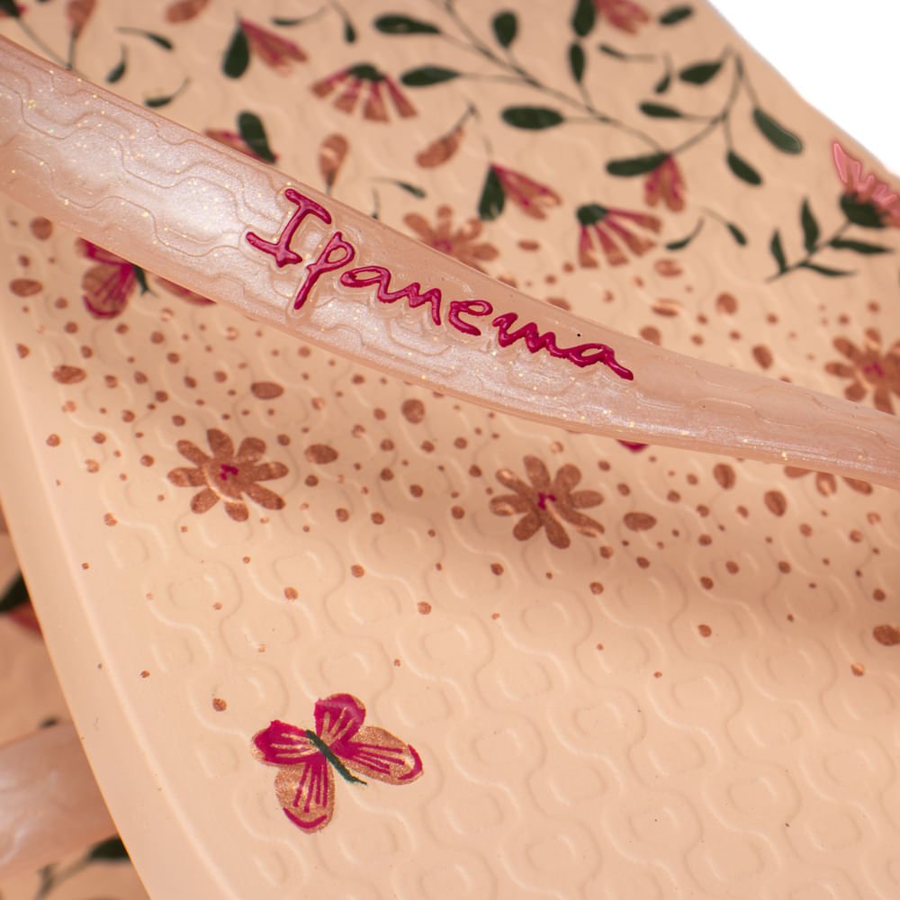 Chinelo Feminino Grendene Ipanema Oasis Perolado Bege Rosa 4