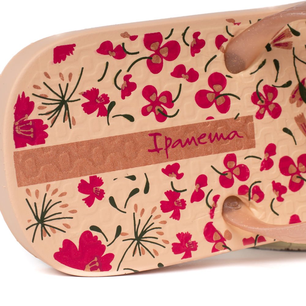Chinelo Feminino Grendene Ipanema Oasis Perolado Bege Rosa 5