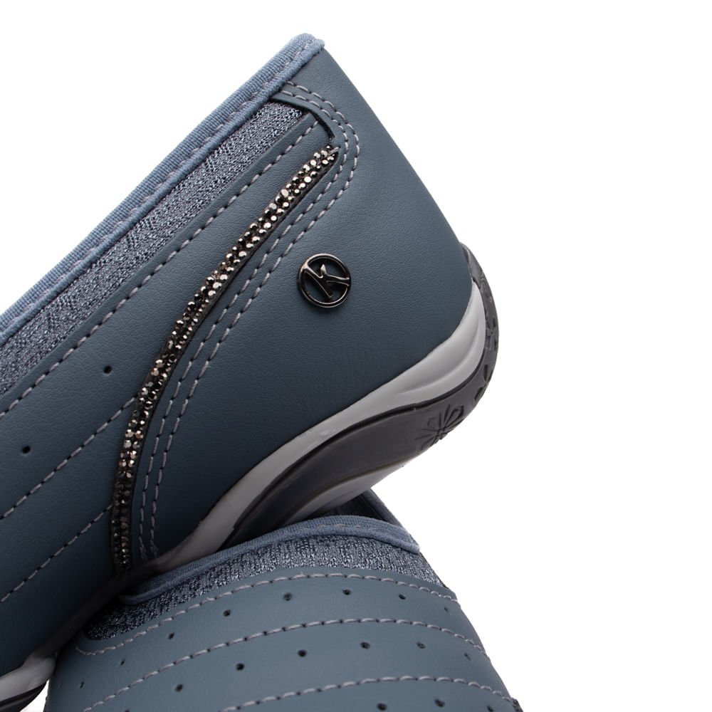 Sapatilha Feminina Kolosh com detalhe em Strass Petroleo Azul 6