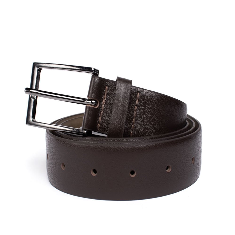 Cinto Masculino Fasolo em Couro T111148-101 Marrom Escuro