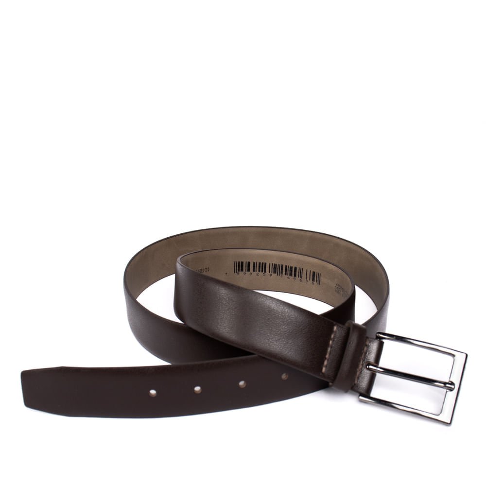 Cinto Masculino Fasolo em Couro T111148-101 Marrom Escuro Marrom 2