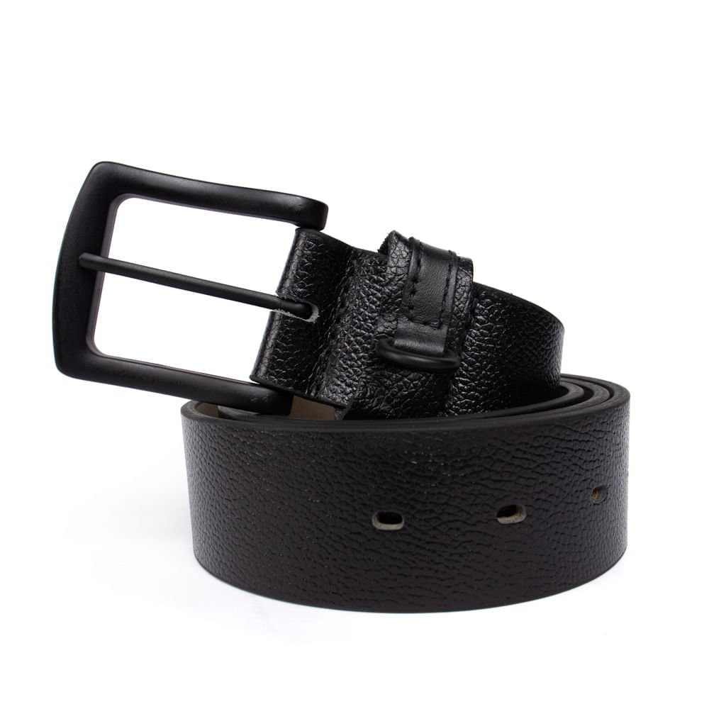 Cinto Masculino Fasolo em Couro E126143-751 Preto