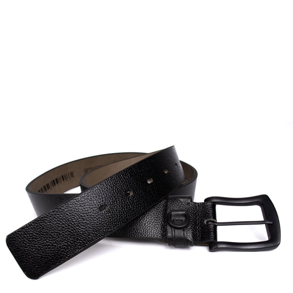 Cinto Masculino Fasolo em Couro E126143-751 Preto Preto 3