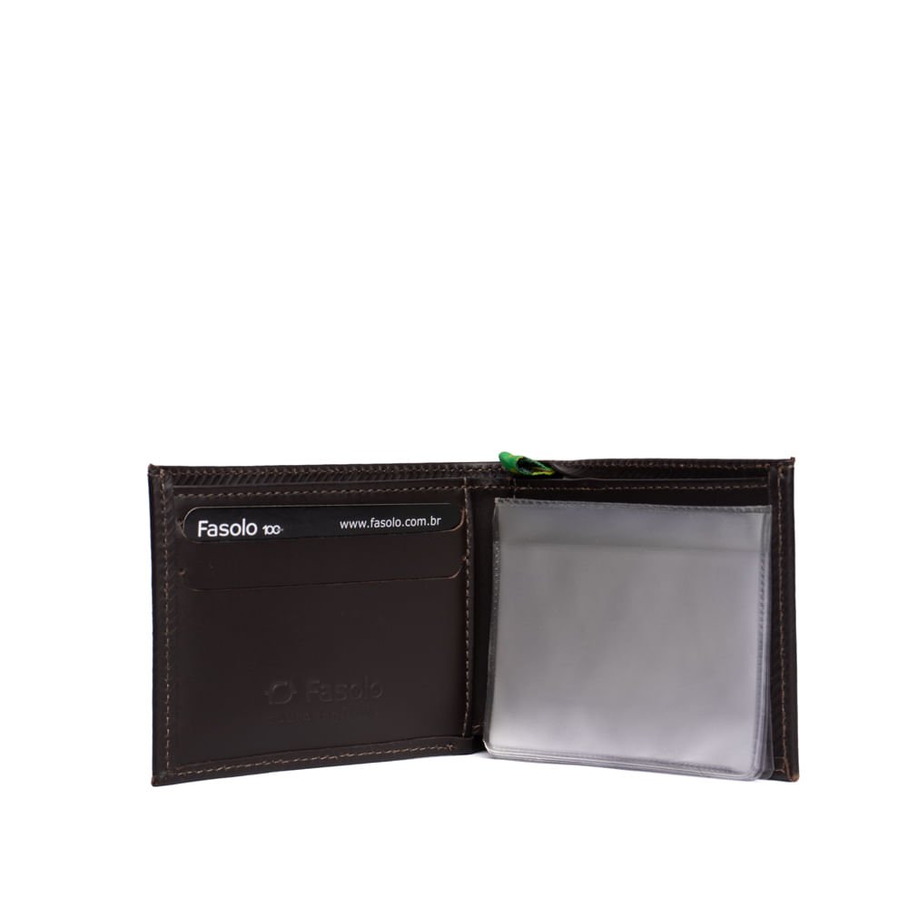 Carteira Masculina Fasolo Couro K719037 Marrom Escuro Marrom 3