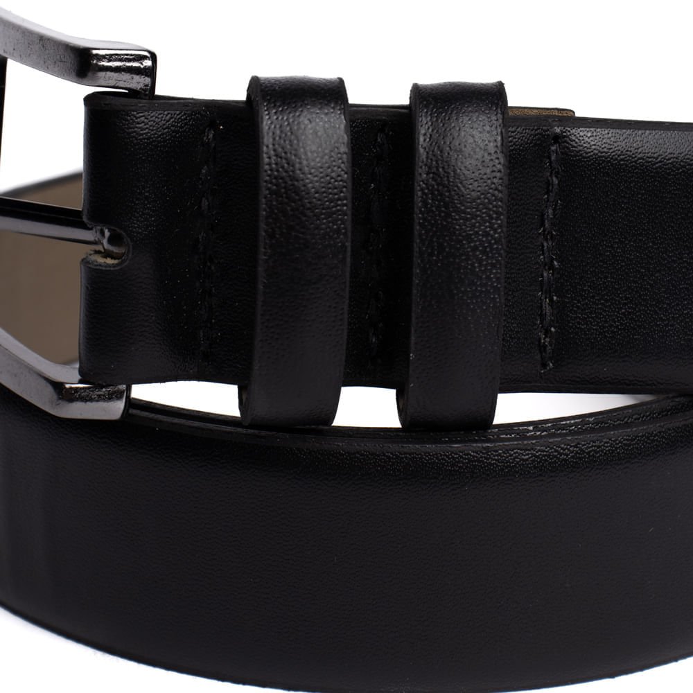 Cinto Masculino Fasolo em Couro X001148-751 Preto Preto 3