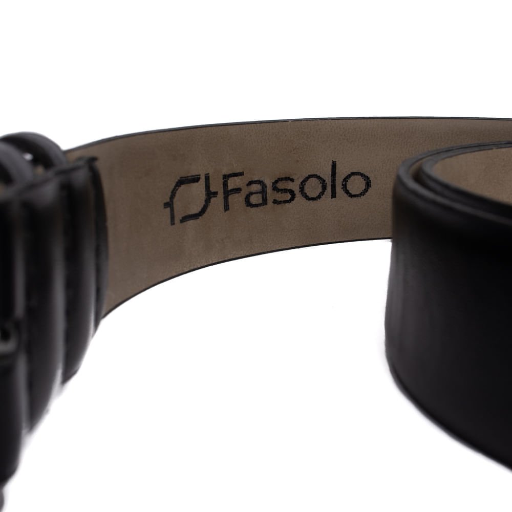 Cinto Masculino Fasolo em Couro X001148-751 Preto Preto 5