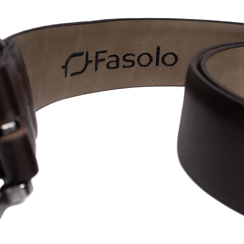 Cinto Masculino Fasolo em Couro X001148-101 Café Marrom 5