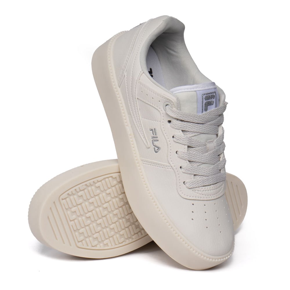 Tênis Feminino Fila Original Fitness Bold Branco/prata Branco 5