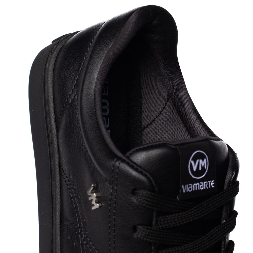 Tênis Feminino Via Marte Napa Casual Preto Preto 6