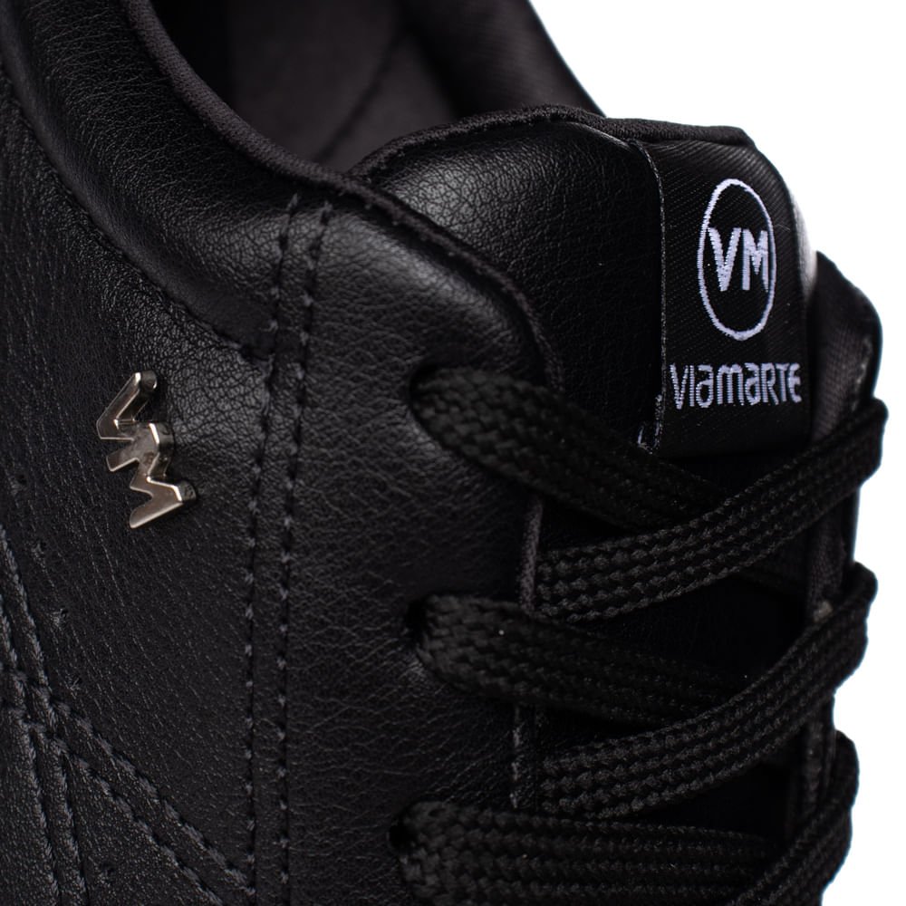 Tênis Feminino Via Marte Napa Casual Preto Preto 7