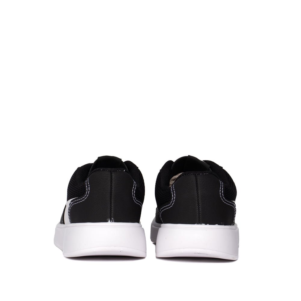 Tênis Infantil Molekinho Napa e Mesh Preto/Branco Preto 3