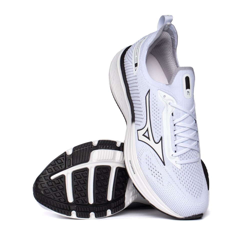 Tênis Masculino Mizuno Cool Ride 3 Branco/Preto Branco 5