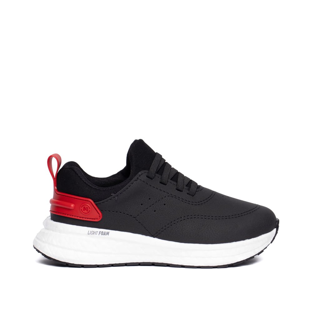 Tênis Infantil Molekinho Napa Preto/Branco Preto 1
