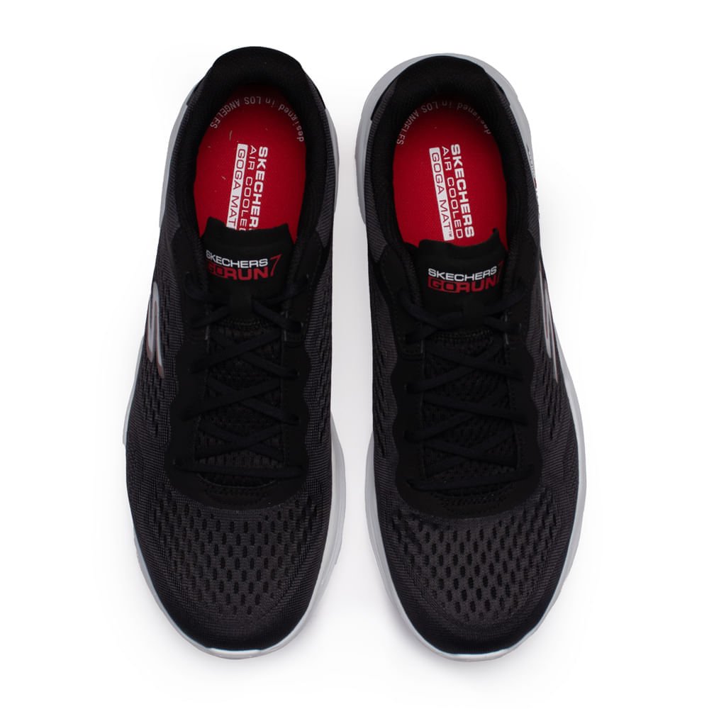 Tênis Masculino Skechers Go Run 7.0 Reduced Preto/Vermelho Preto 4