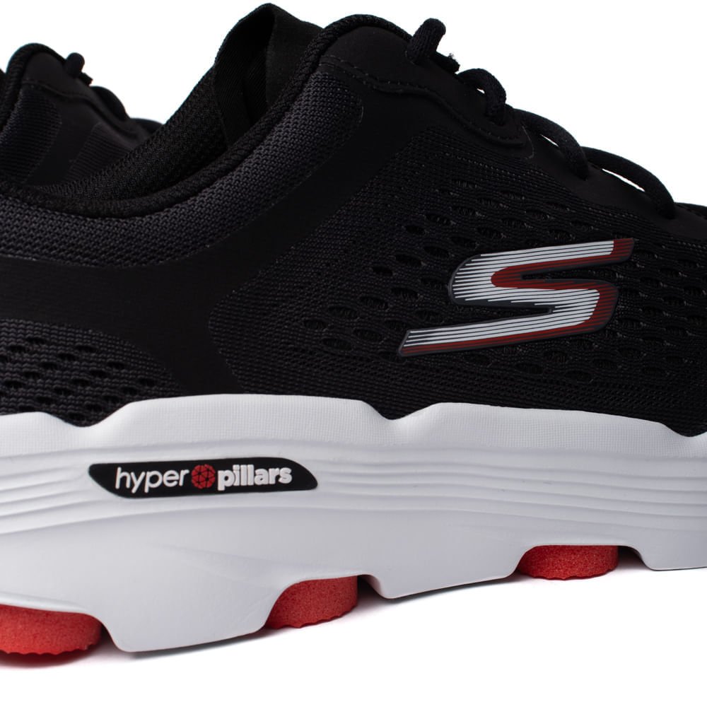 Tênis Masculino Skechers Go Run 7.0 Reduced Preto/Vermelho Preto 6