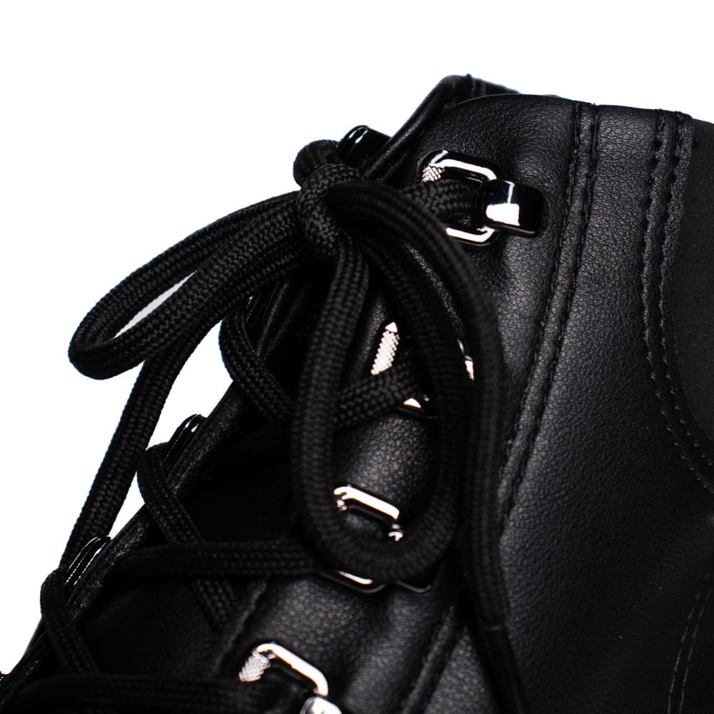 Bota Coturno Feminina Dakota de Salto Bloco Preto Preto 6