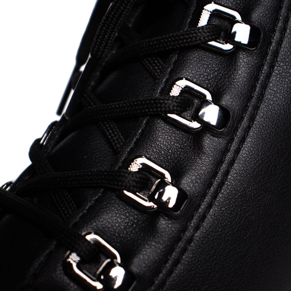 Bota Coturno Feminina Dakota de Salto Bloco Preto Preto 7