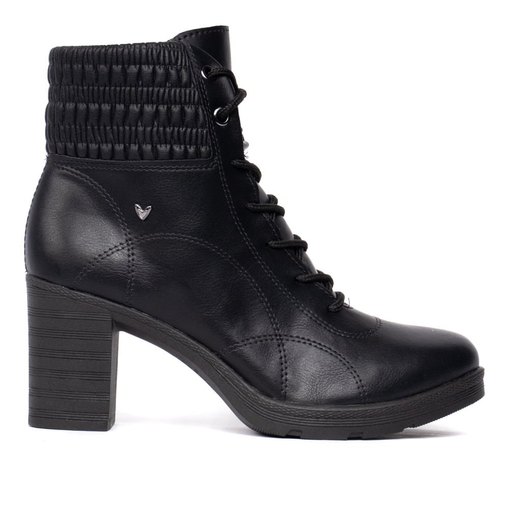 Bota Coturno Feminina Mississipi com Detalhe Franzido Preto Preto 1