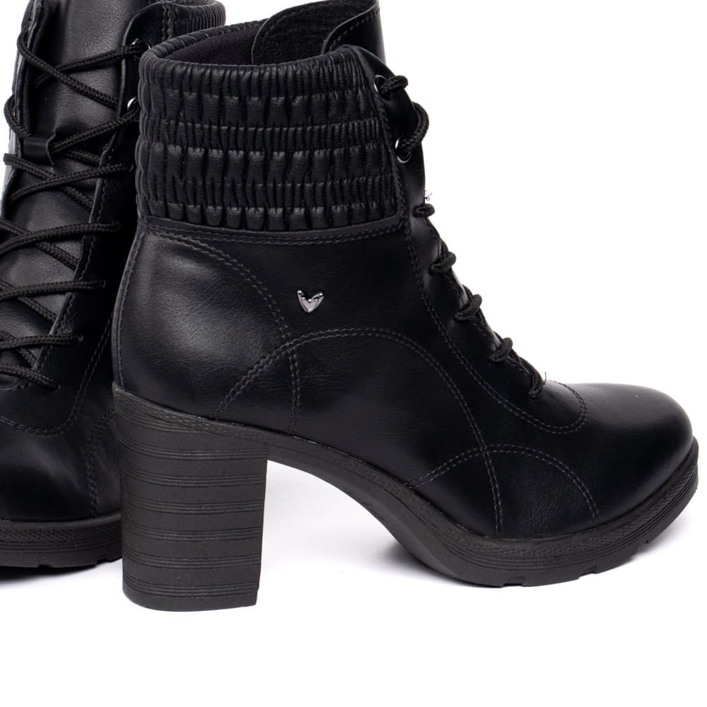 Bota Coturno Feminina Mississipi com Detalhe Franzido Preto Preto 7