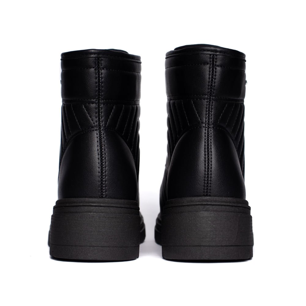 Bota Coturno Feminina Dakota com Costuras Preto Preto 3