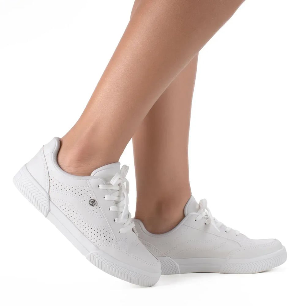 Tênis Feminino Kolosh Casual em Napa Branco Branco 6