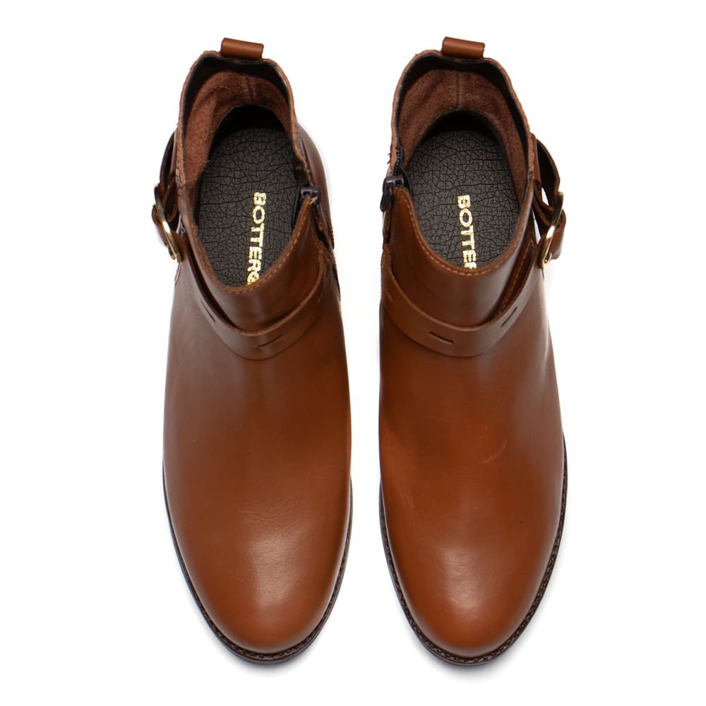 Bota Feminina Bottero de Couro Cano Curto Marrom Marrom 6