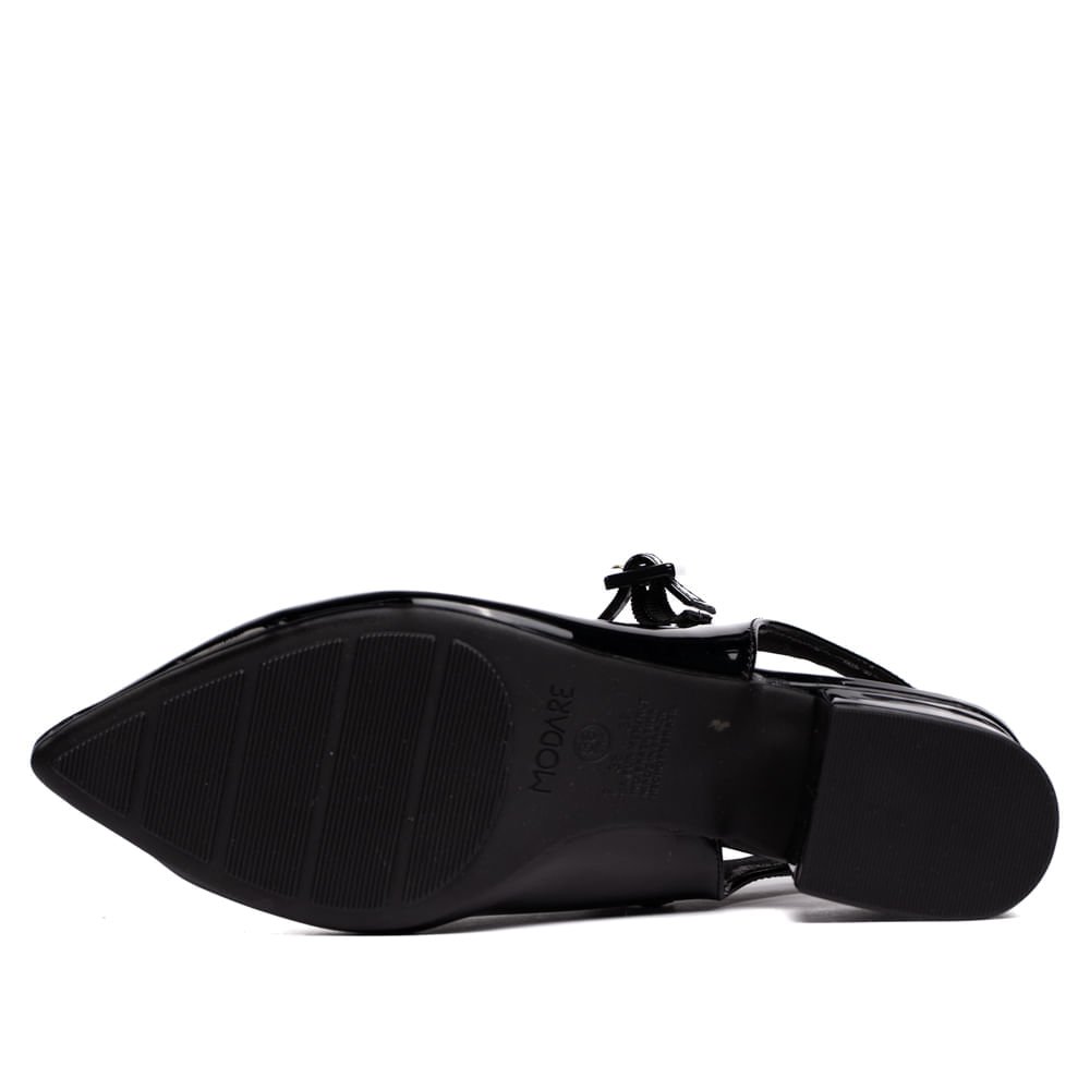 Sapato Feminino Modare Slingback Verniz Preto Preto 2