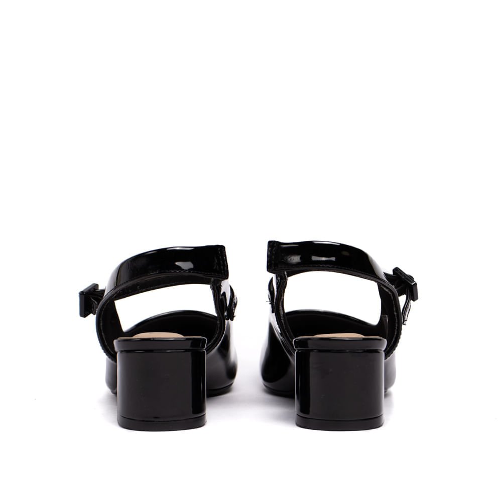 Sapato Feminino Modare Slingback Verniz Preto Preto 3