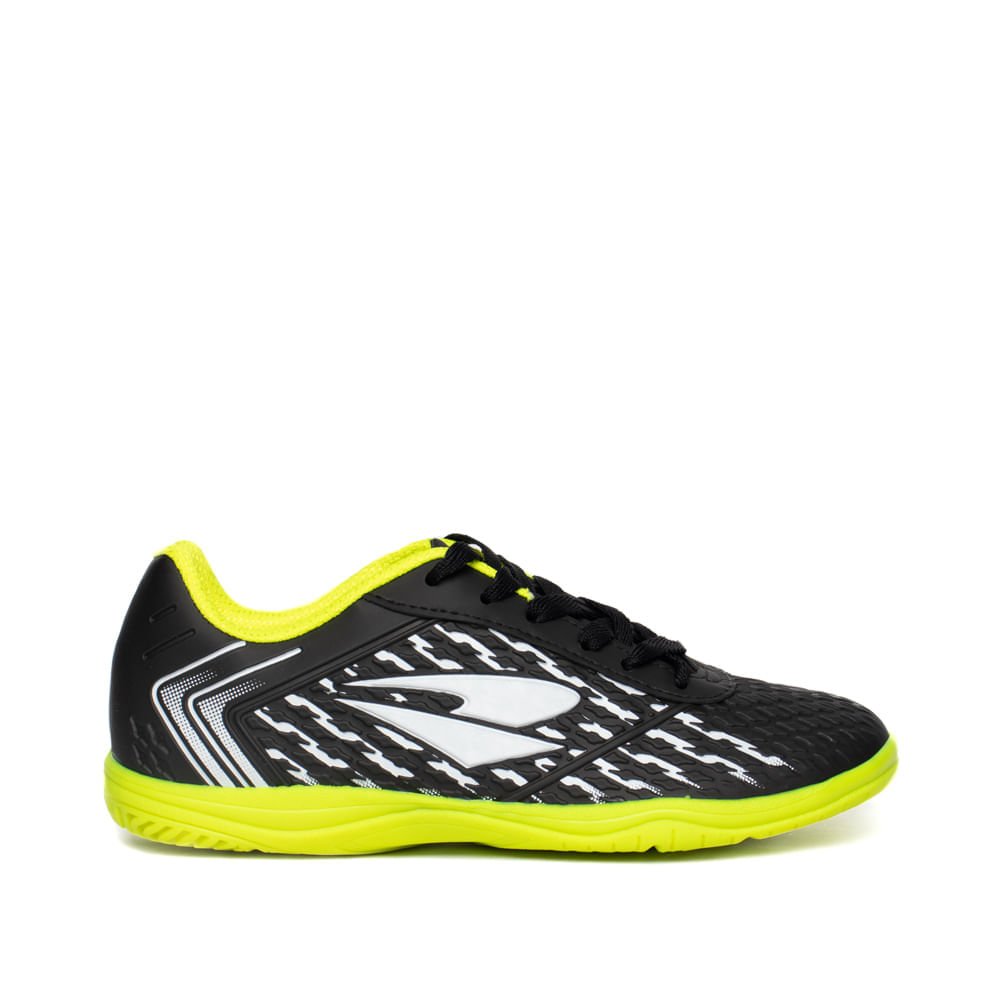 Chuteira Futsal Infantil Dray Indoor Foorcy Preto/Verde Neon
