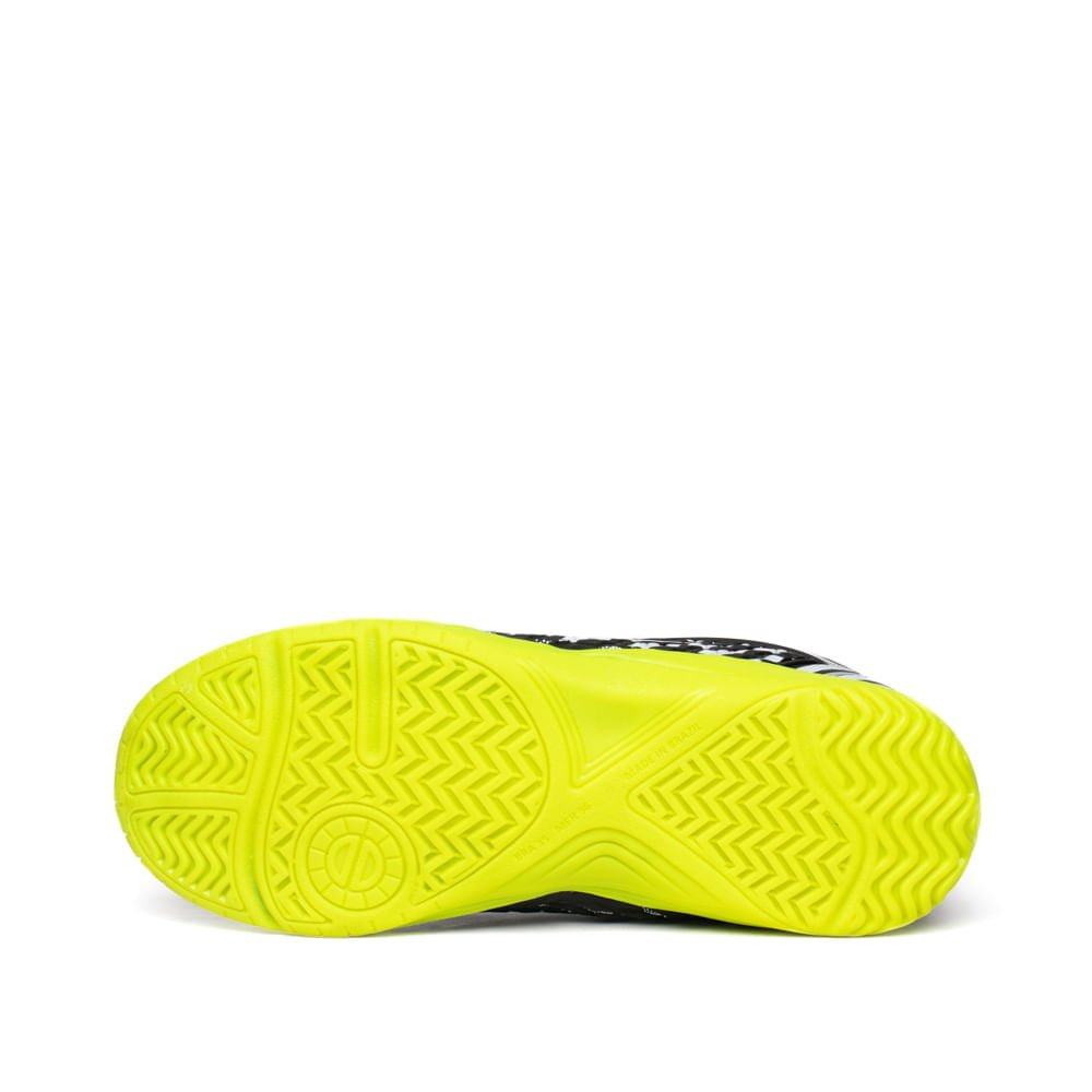 Chuteira Futsal Infantil Dray Indoor Foorcy Preto/Verde Neon Preto/Verde 2