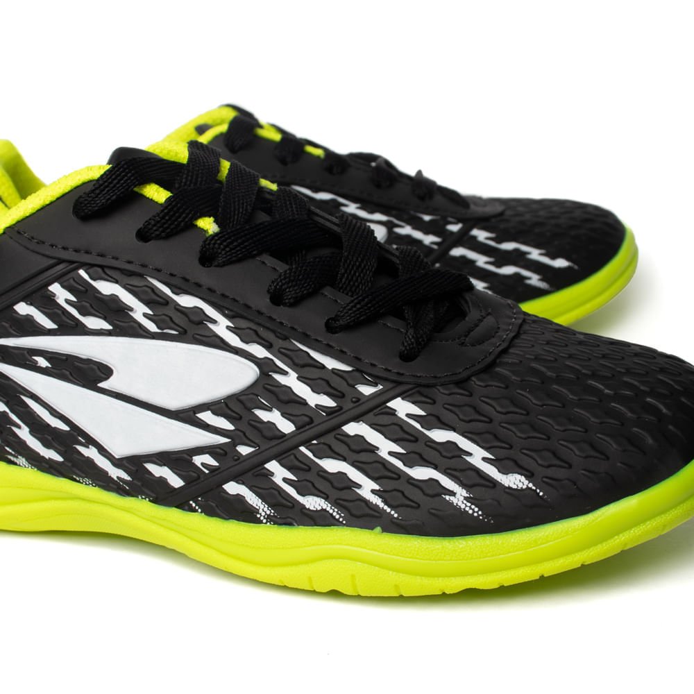 Chuteira Futsal Infantil Dray Indoor Foorcy Preto/Verde Neon Preto/Verde 6