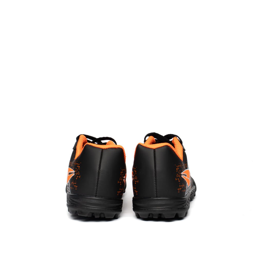 Chuteira Society Infantil Dray Spedy Preto/Laranja Neon Preto/Laranja 3