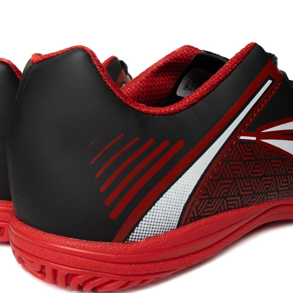 Chuteira Futsal Infantil Dray Indoor Spedy Preto/Vermelho Preto/Vermelho 5