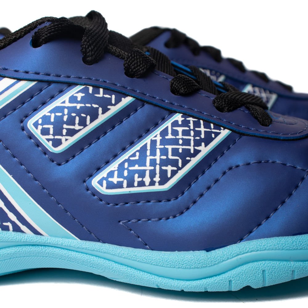 Chuteira Futsal Infantil Dray Indoor Spedy Azul/Azul Claro Azul/Vermelho 6
