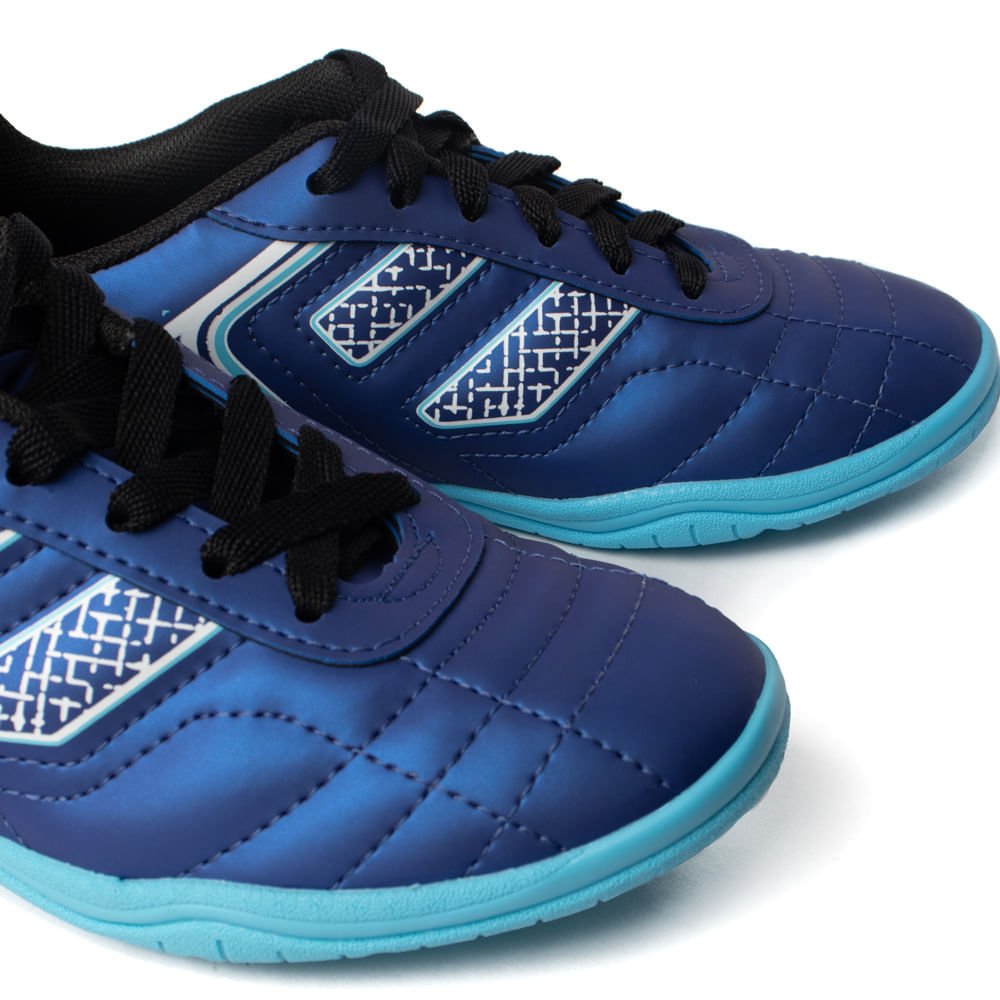 Chuteira Futsal Infantil Dray Indoor Spedy Azul/Azul Claro Azul/Vermelho 7