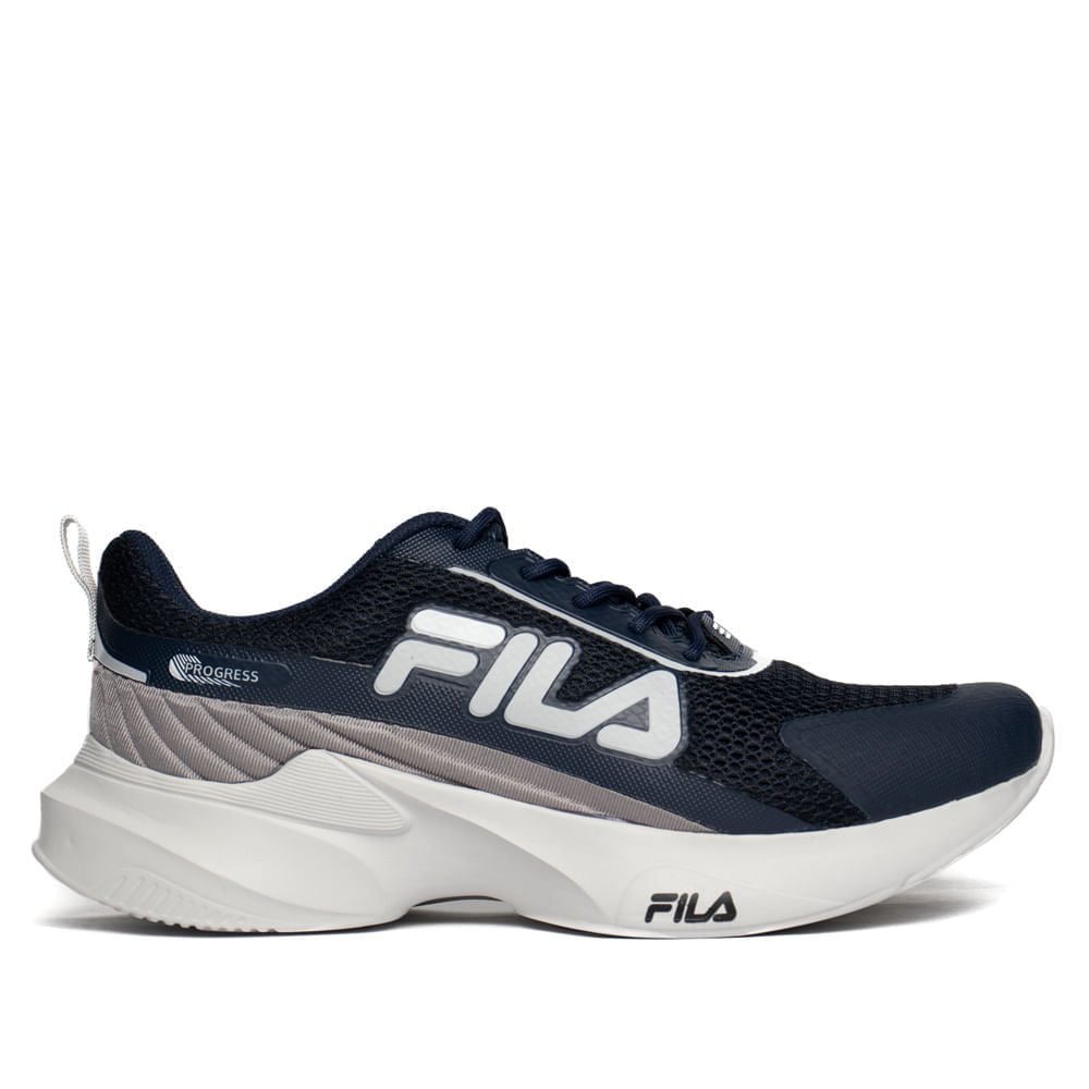 Tênis Infantil Fila Progress Marinho/Cinza