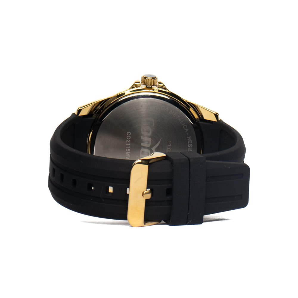 Relógio Masculino Condor Analógico CO2115MVY/K5P com Porta Cartões Preto/Dourado Preto/Dourado 2